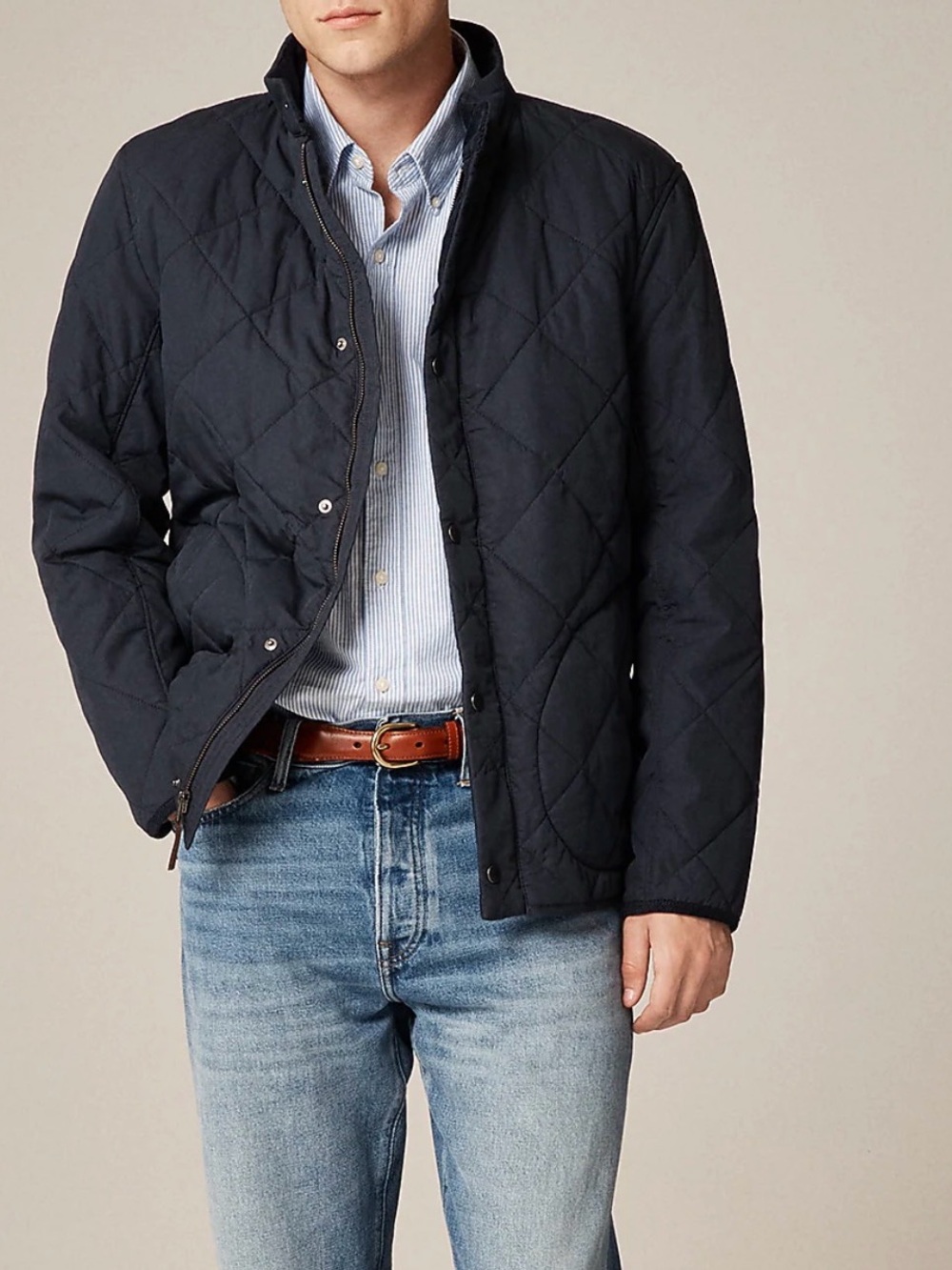 J. Crew Sussex Quilted Jacket with PrimaLoft in Midnight Blue $238 Sz. S NEW
